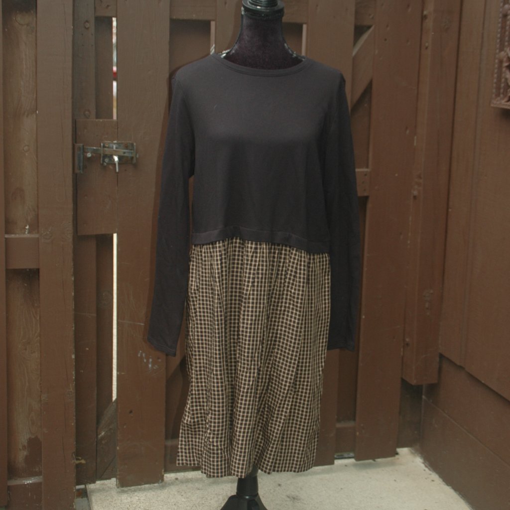 J Jill L Layered Plaid Dress New